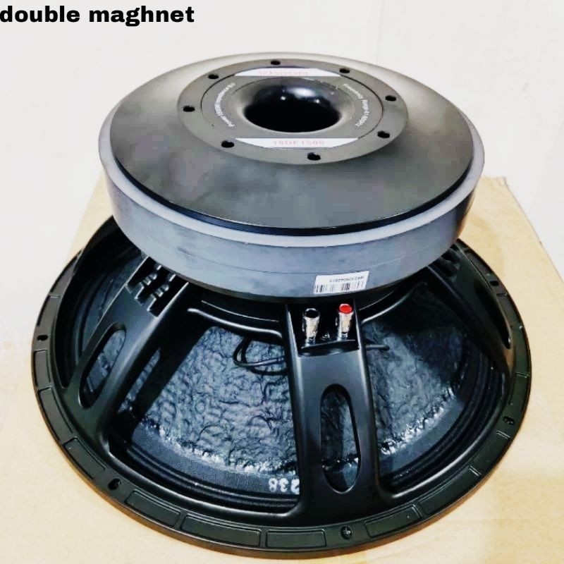 Komponen Speaker Subwoofer Wisdom 18DF1500 / 18 DF1500 Double Magnet