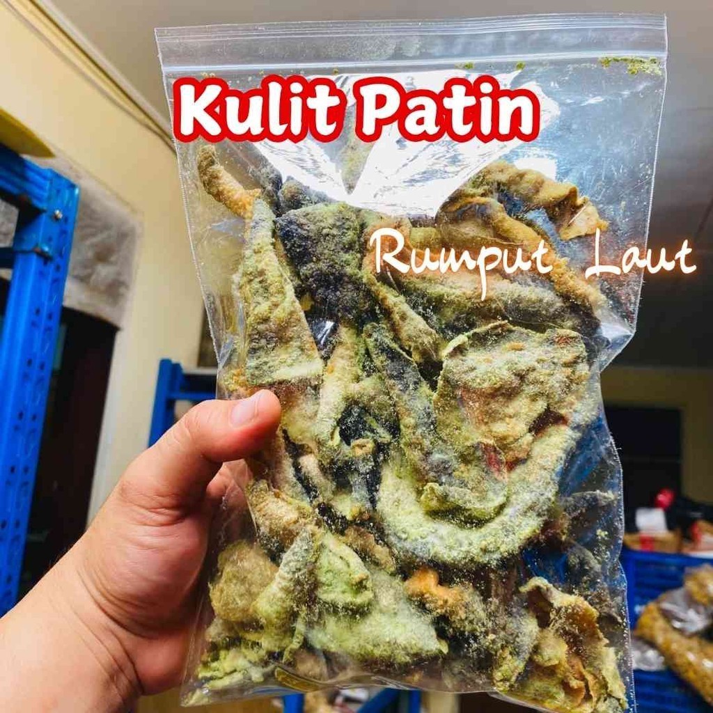 

400 Gr Kerupuk Kulit Ikan Patin Khas Bandung Rasa Seawed / Keripik Patin Matang Kriukk Crispy