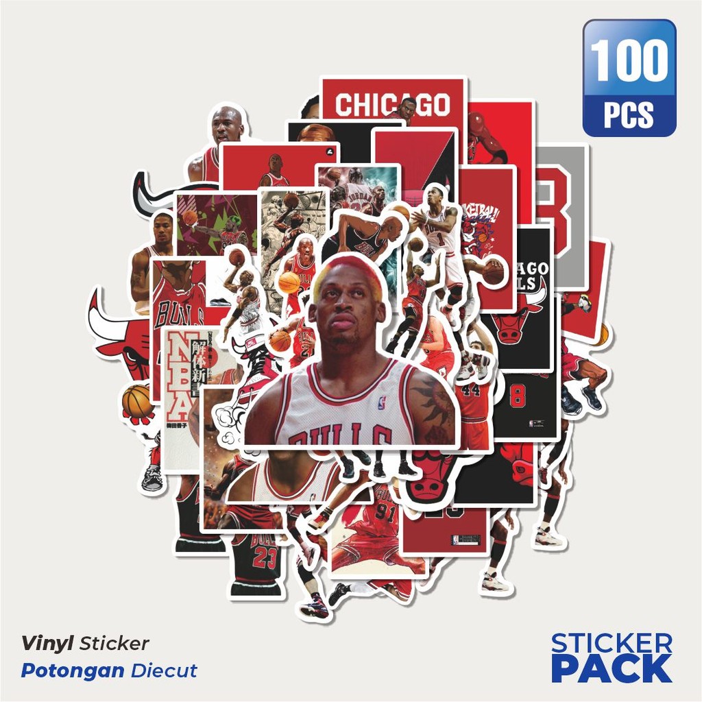 

Stiker Vinyl Stiker Basket NBA Chicago Bulls Waterproof Aesthetic- Untuk Laptop, Motor, dan Helm - Paper Stationery Pack