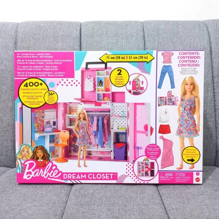 Mattel Barbie Dream Pink Closet Doll And Playset/ Lemari Pakaian Barbie - Mainan Furniture Dan