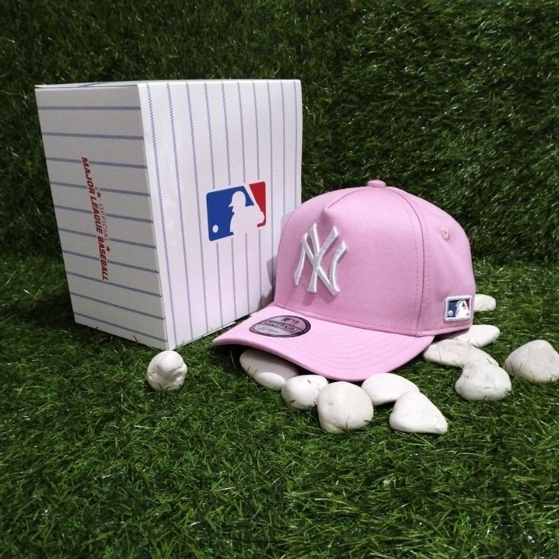 NY Putih Bahin Pink Topi Premium Topi MLB Full Tag
