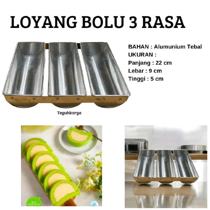 Loyang Bolu Gulung 3 Rasa Aluminium Teguhkarya Kitchenware