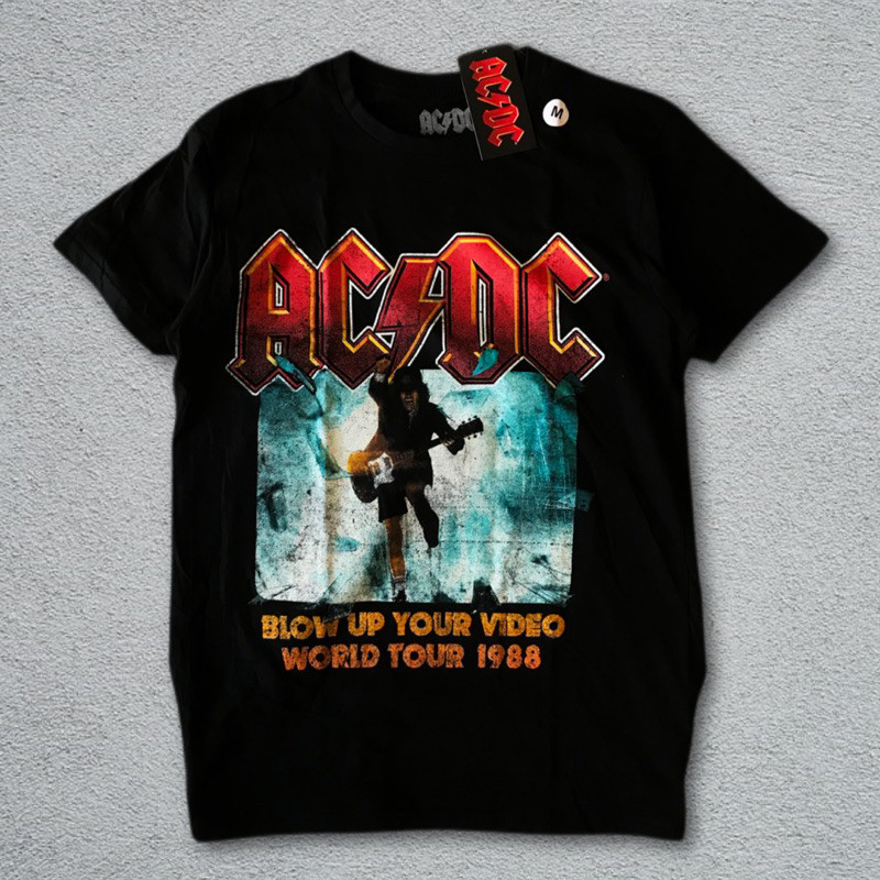 T-Shirt ACDC - Blow Up Your Video Bahan Cotton Combed 24s Tebal unisex