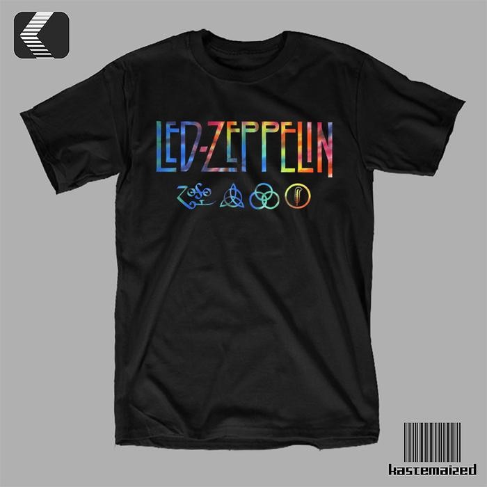 (COD) Kaos Band Led Zeppelin - Colorful Logo