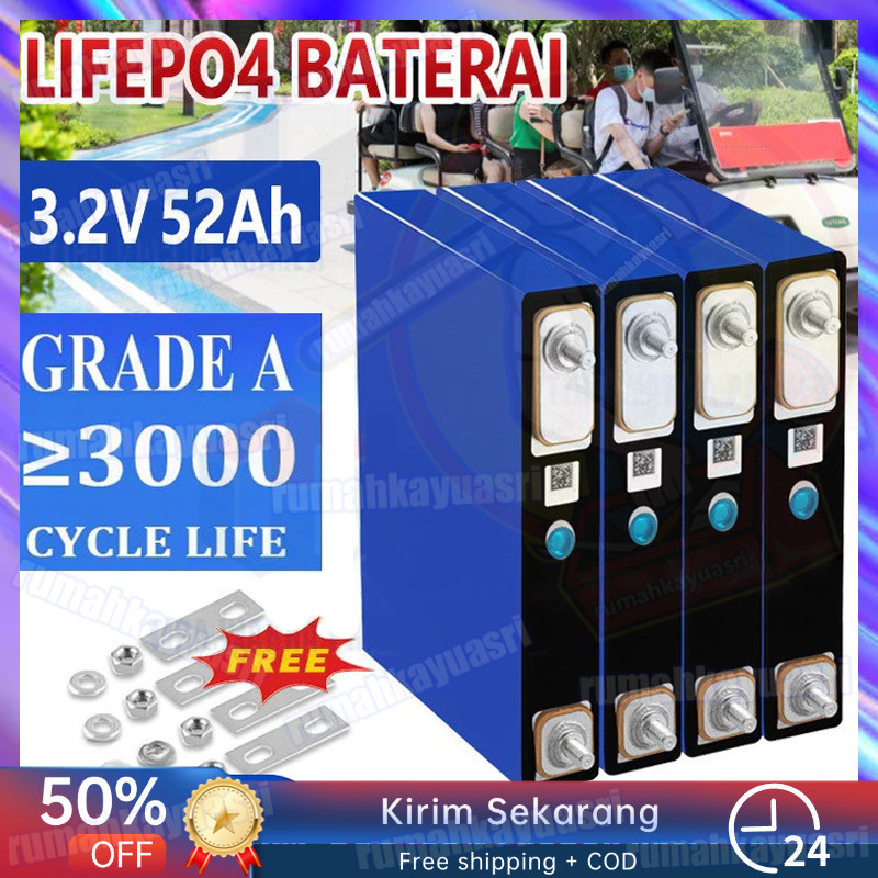 72v Lifepo4 CALB UPS 52Ah Elektrik Baterai Lithium LIFEPO4 24V 52Ah/120ah/200ah Baterai Lithium fosf