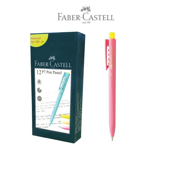 

Faber-Castell Ballpoint Pen P7 Pastel 0,7 Black Ink Box 12