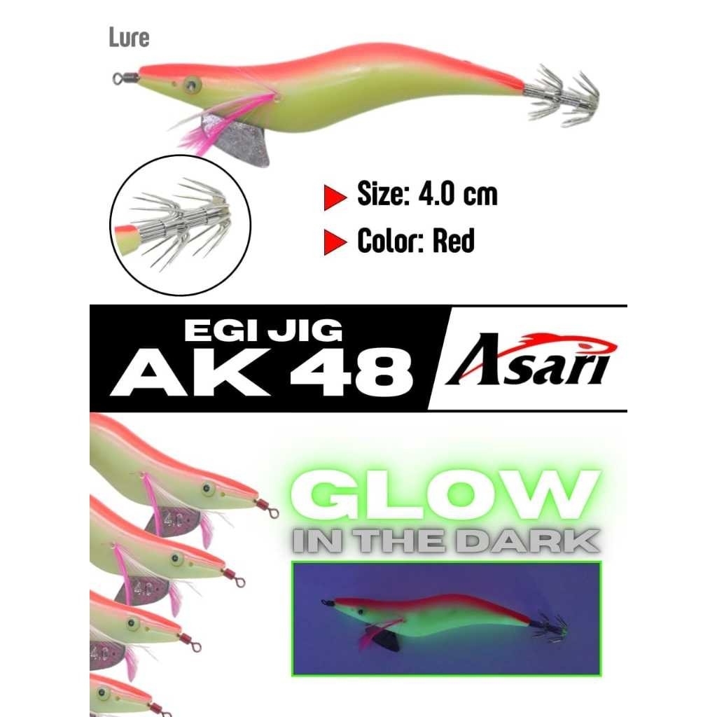 Ori SQUID JIG ASARI LUMO EGI JIG AK-48 #4.0 (Length 12cm / 26.5gr)
