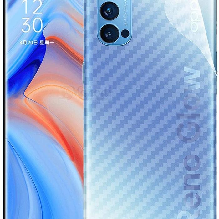 CASE RENO 4 BACK SKIN CARBON ANTI GORES BELAKANG CARBON
