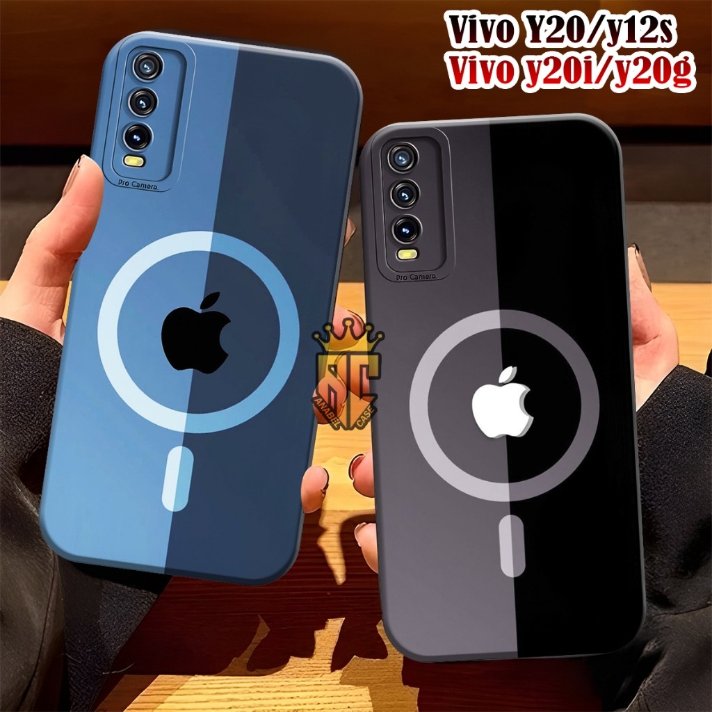 Softcase VIVO Y12S Y20 Y20S Y20A Y20SG Y20I Fashion Case Motif Logo Apple  - Case Cute - Case Vivo -