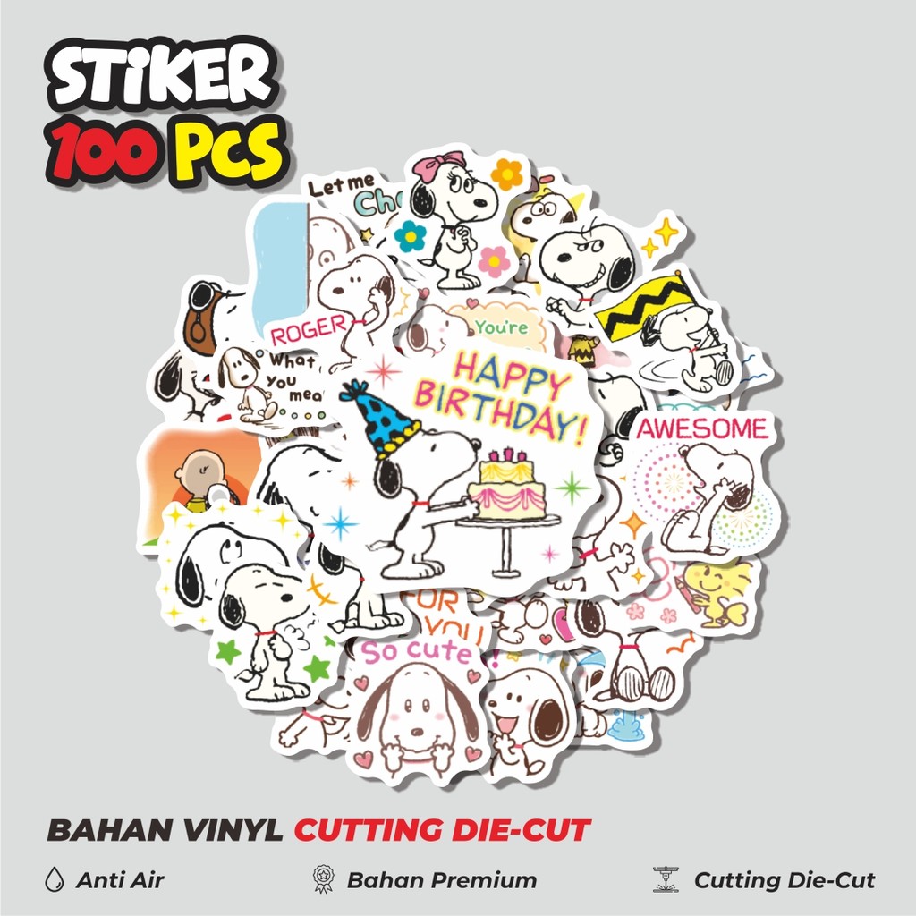 

Terbaru! 50 pcs Stiker Kartun Snoopy V22 Dekorasi Lucu Kreatif untuk Notebook, Skateboard, HP