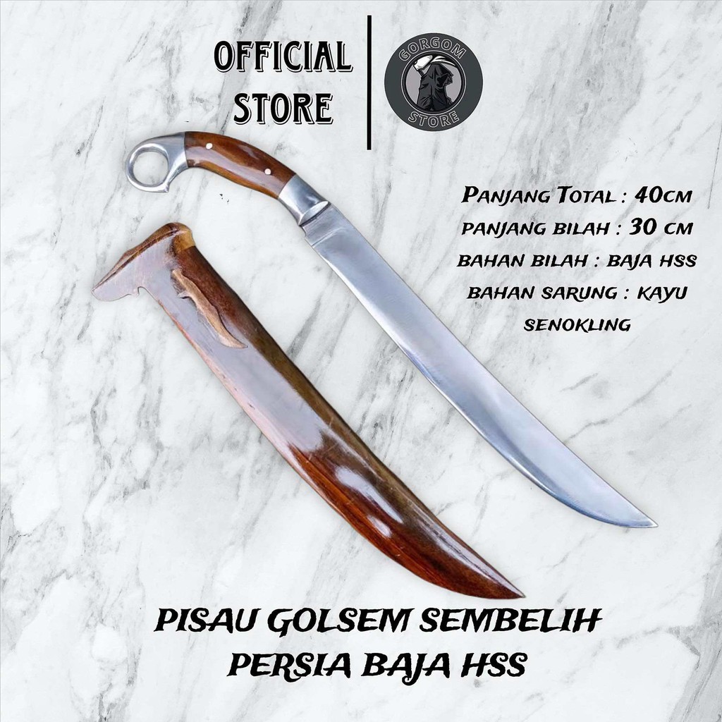 GJ PISAU GOLSEM SEMBELIH PERSIA BAHAN HSS FULLTANK DURALLIUM SUPER TAJAM asli cibatu