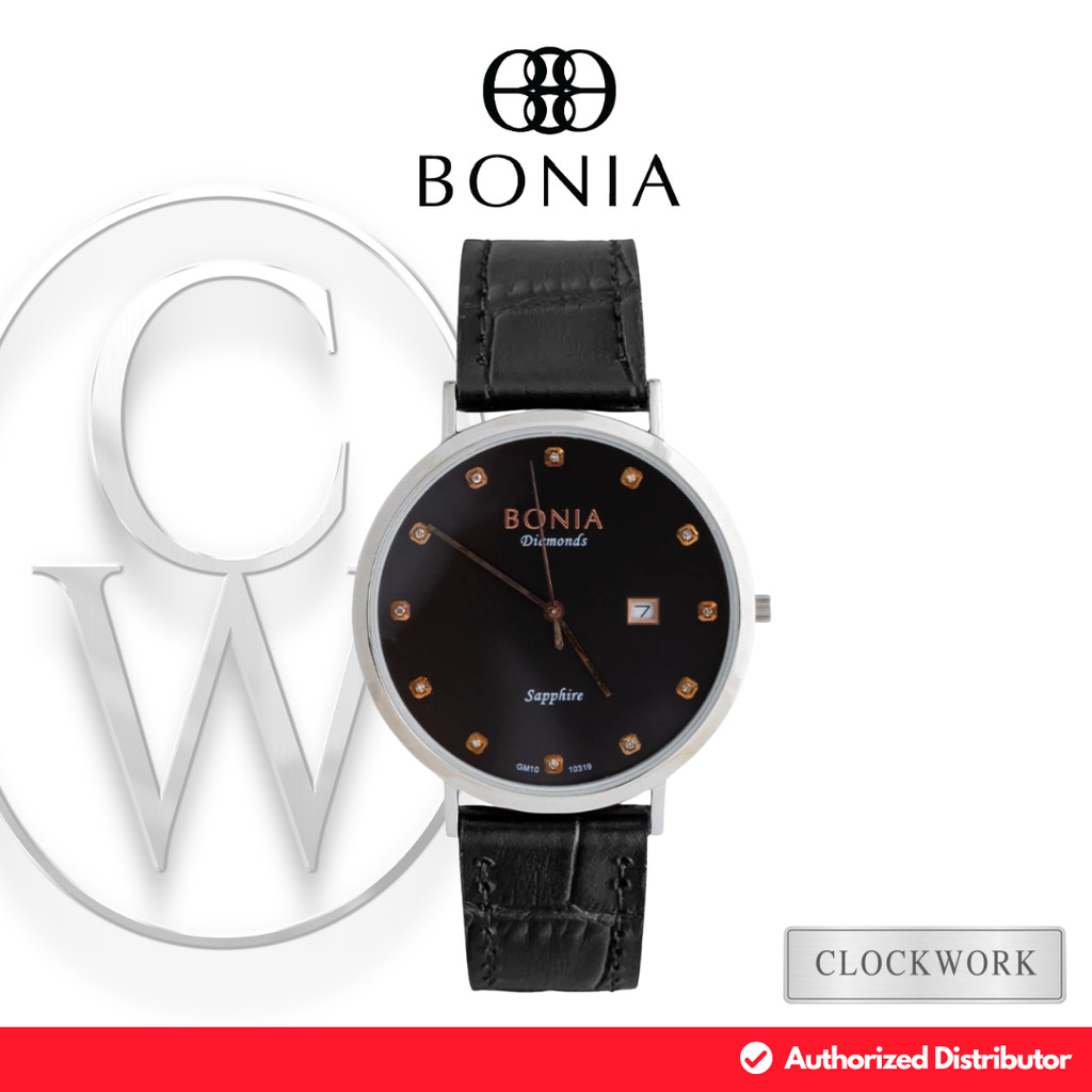 Jam Tangan Pria Bonia B10319 Kulit Vintage Casual