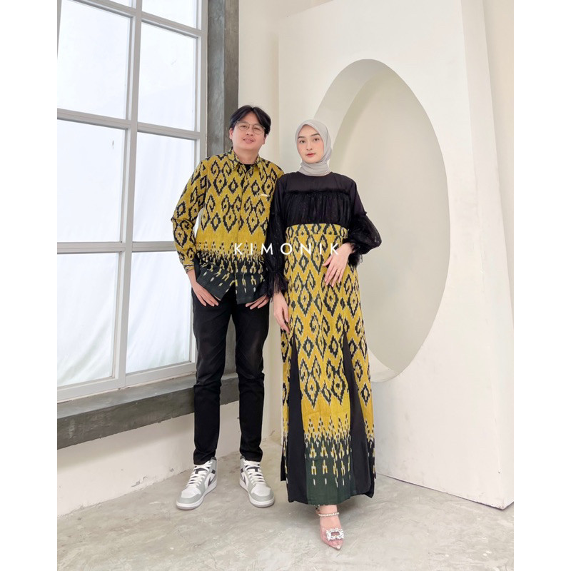 KIMONIK BAJU TENUN RAHAYU FIONA (KEMEJA DAN DRESS / COUPLE)