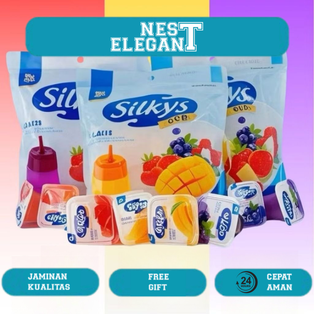 

Silkys Duo Puding 4 pack FREE 1 pack (50 pcs) Mix Rasa