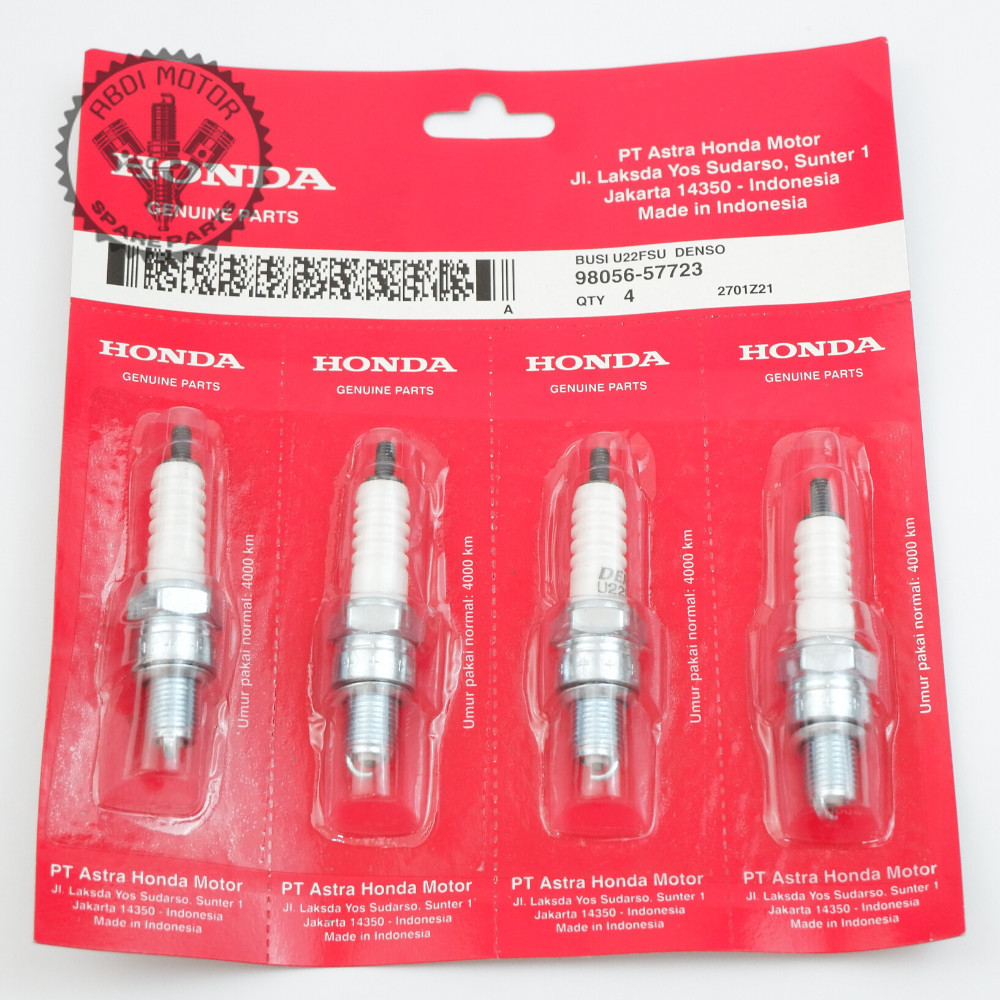 Busi denso Ori supra x lama -  revo lama U22 Isi 4 Pcs motor