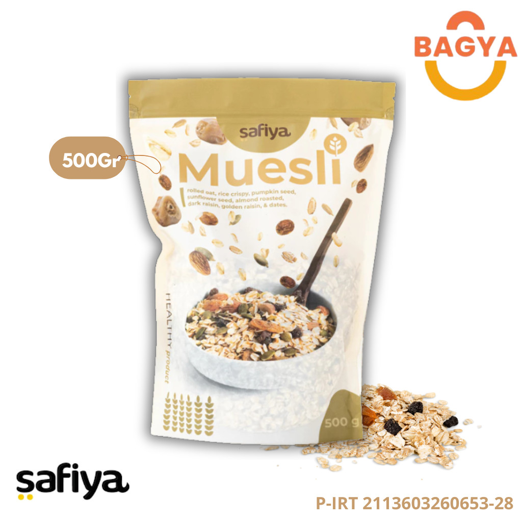 

Safiya Muesli Fruit & Seed 500 Gram Sereal Sarapan Sehat Oatmeal Original