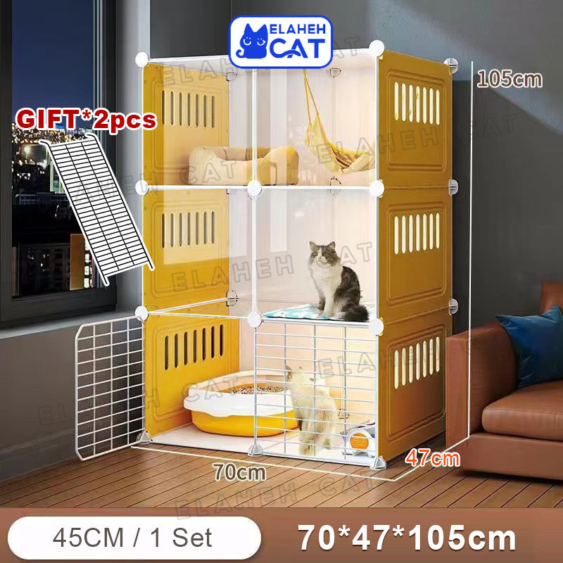 1 Set Kandang Kucing Alumunium Second Pagar Kucing Pembatas Kandang Hewan