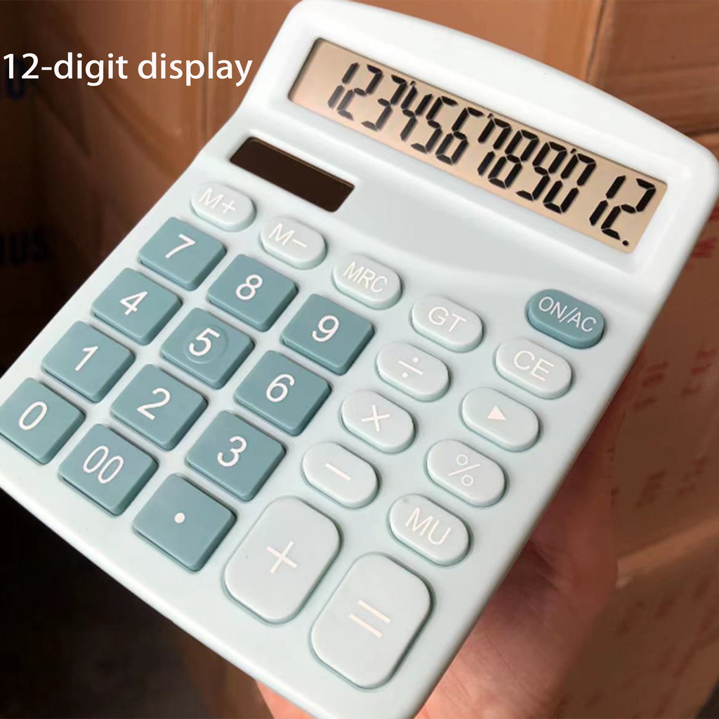 

1pc Cute Colored Calculator, 12-Digit High-DisplayDesktoCalculator,Portable DesktopCalculator for School/Office,