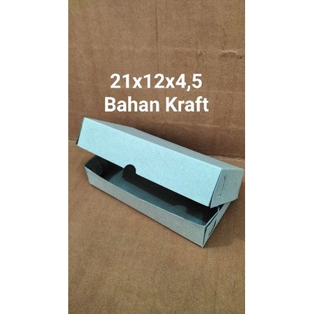 

GROSIR [100pc] BOX MARTABAK BROWN KRAFT 21x12x4,5 Kemasan Snack
