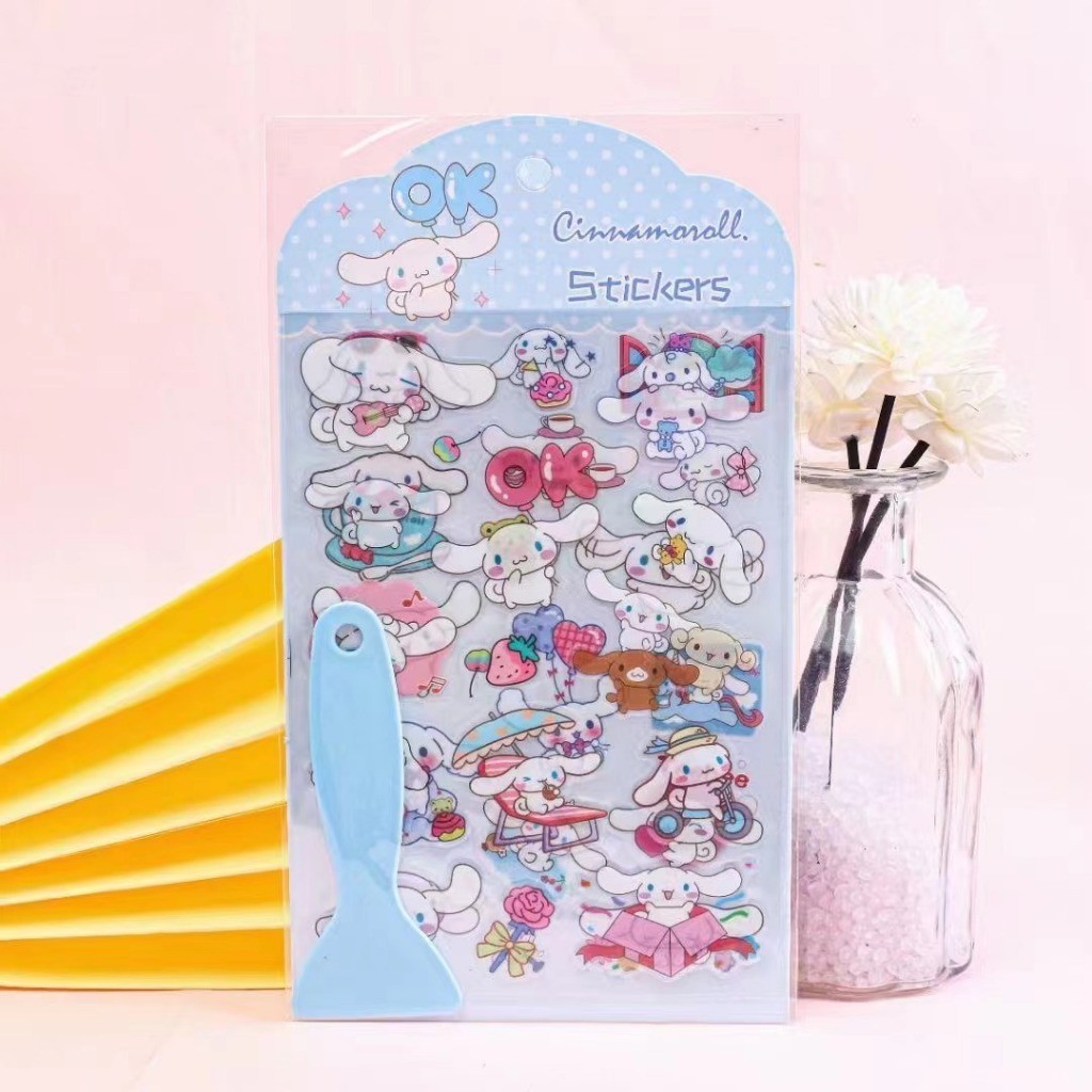 

-JOJU- 1SET STICKER DIY MOTIF & KARTUN + SPATULA / AND CARTOON STICKER SET WITH SPATULA PERFECT WITH CREATIVE PROJECT