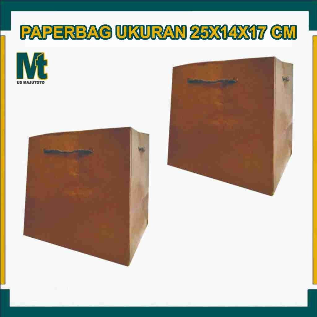 

(PAKET 12 PCS) Paper bag 25x12x16 cm | 25x14x17 cm/Polos Craft/Tas Kertas Premium/Goodie Bag