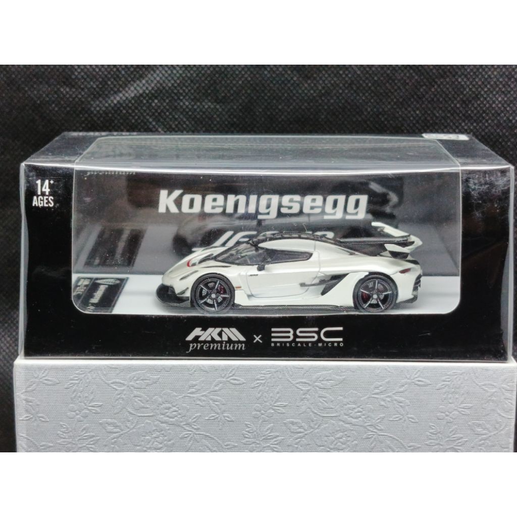 HKM x BSC 1:64 Koenigsegg Jesko Attack White Pearl Limited (sealed)