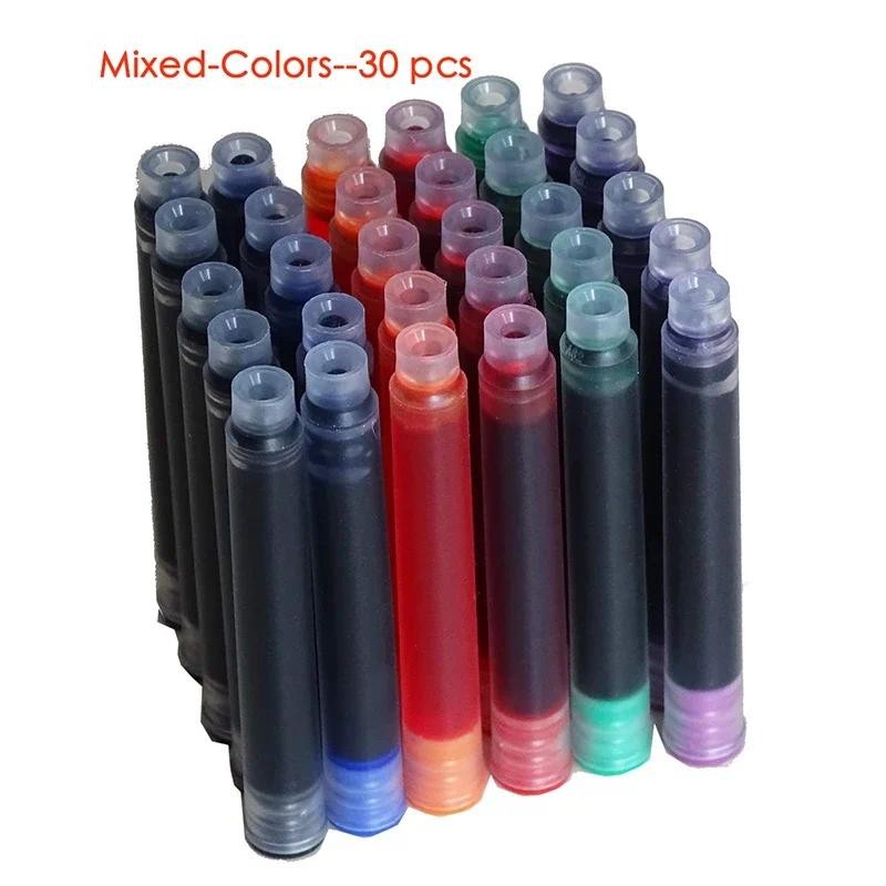 

30PCS Jinhao Fountain Pen Ink Cartridges 2.4mm Standard Size for Jinhao Duke Baoer Fuliwen Pen Etc