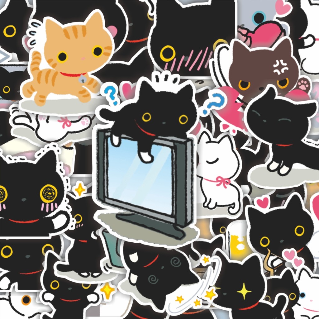 

100PCS Lucu Stiker Line Kutsushita Nyanko Stiker Aesthetic Stiker Anti Air Stikers Berperekat Waterproof sticker decal buat Motor Helm Buku Journal Koper Casing HP Laptop Botol Minum Hadiah anak