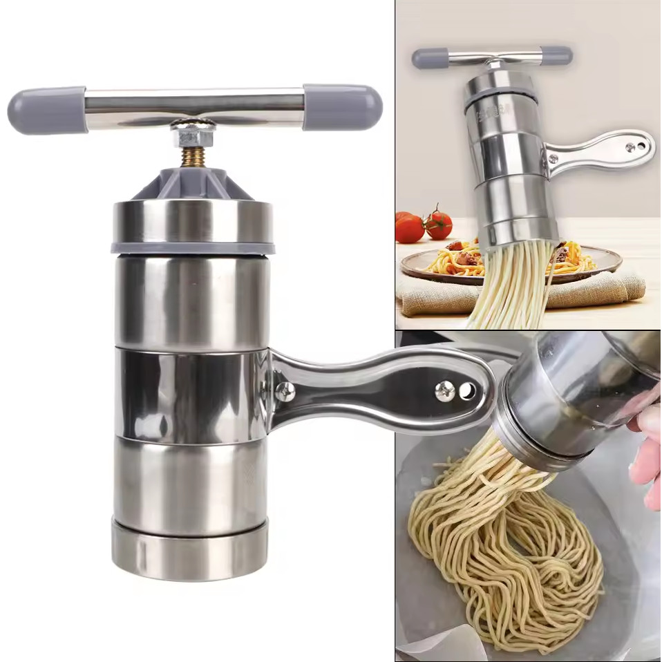 

[COD] Alat Cetakan Mie Stainless Steel Manual 5 Mata Cetak Multifungsi Tahan Karat Kuat Ergonomis Praktis Mudah Digunakan Bersihkan Cocok Adonan Dapur Rumah Sehat Ekonomis