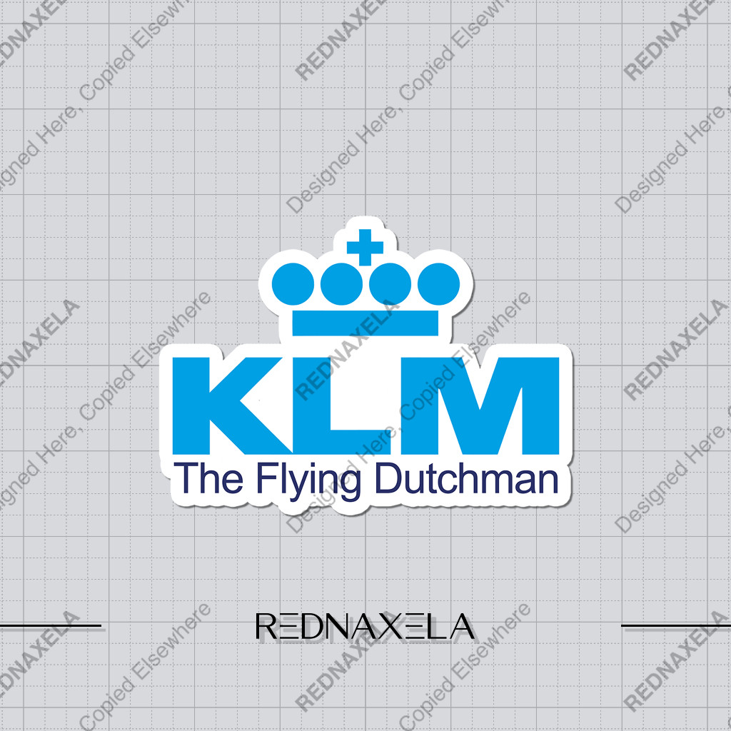 

Stiker Vinyl KLM Royal Dutch Airlines 2 Stiker Koper Travel Sticker