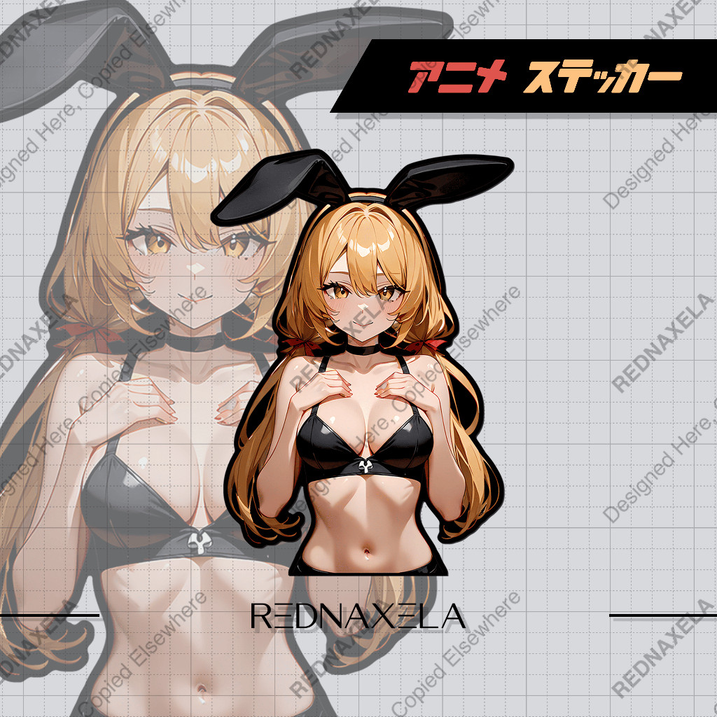 Stiker Vinyl Bunny Anime Girl Vol.1 Waterproof Outdoor Durable Sticker