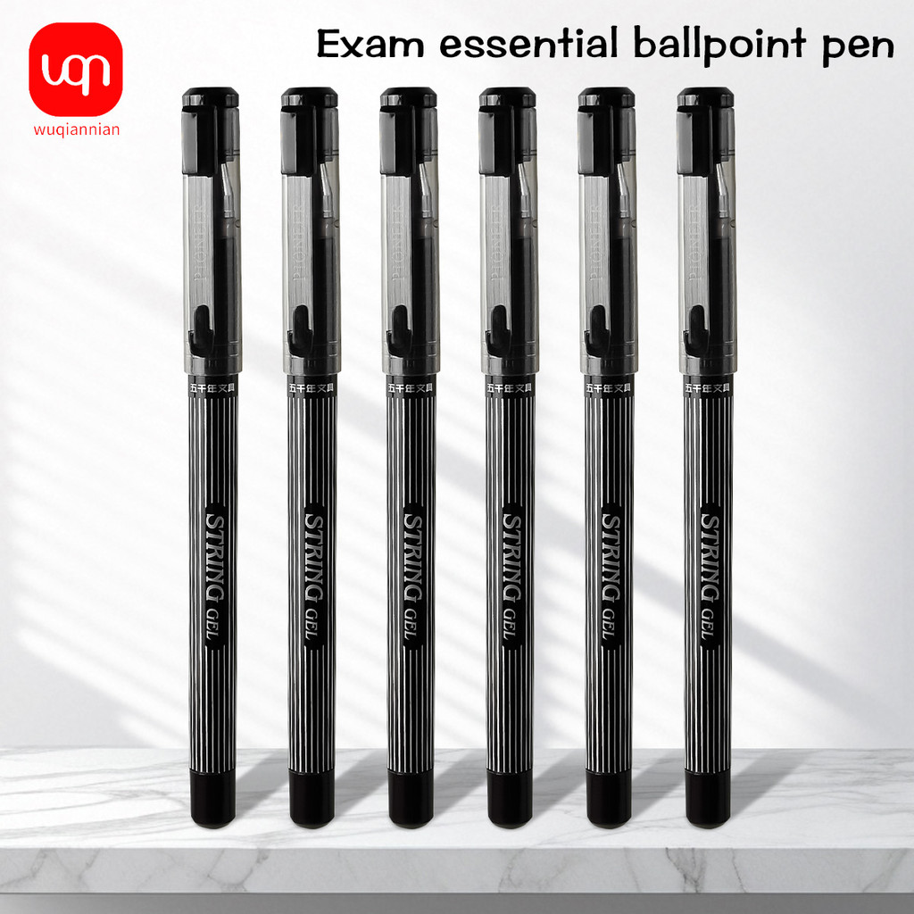

WQN-3/6/12PCS Stylish And Elegant Black Striped Gel Pen 0.5mm Nib Smooth Writing,Black Ink, Suitable For Office And Painting