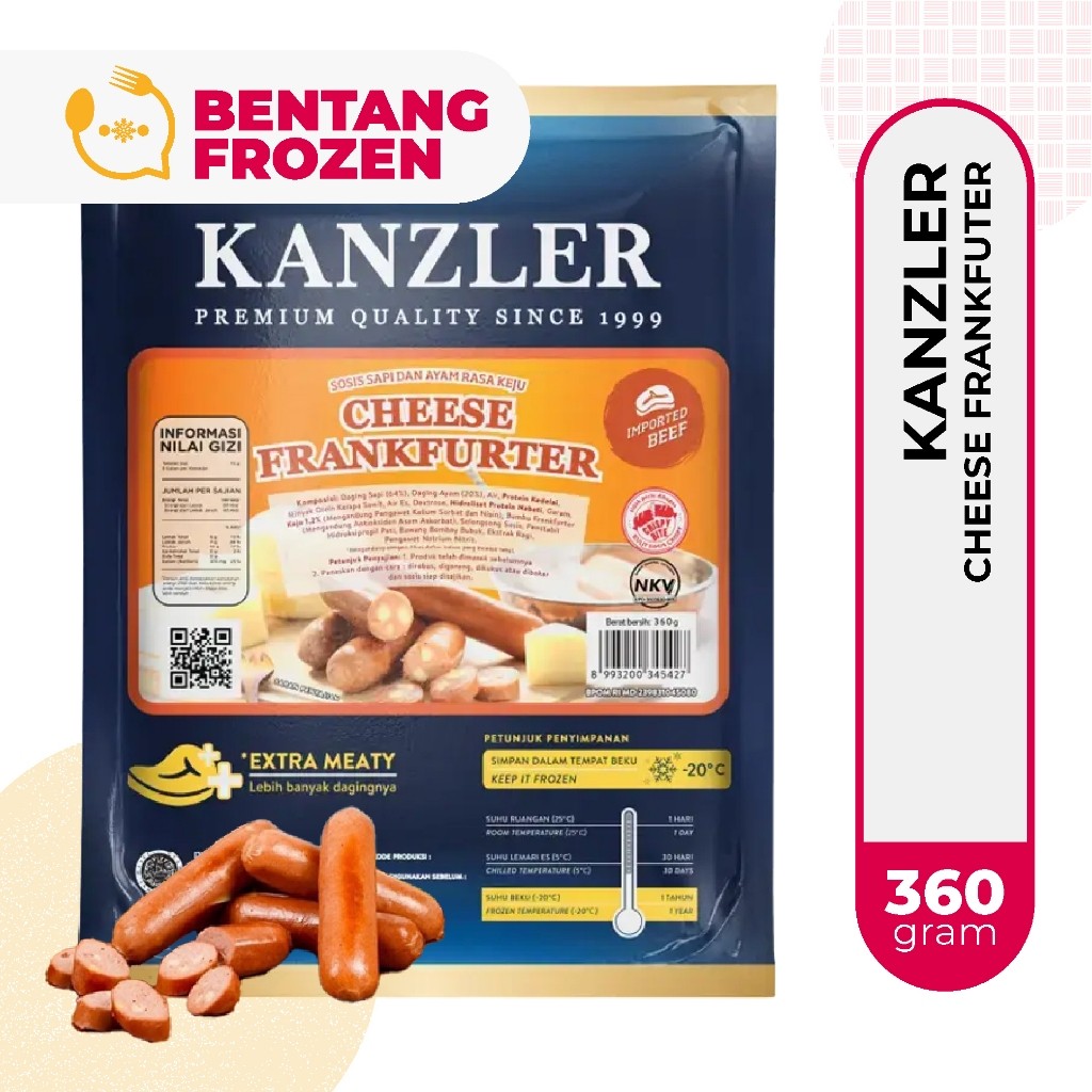 

Kanzler Sosis Cheese Frankfurter 360gr