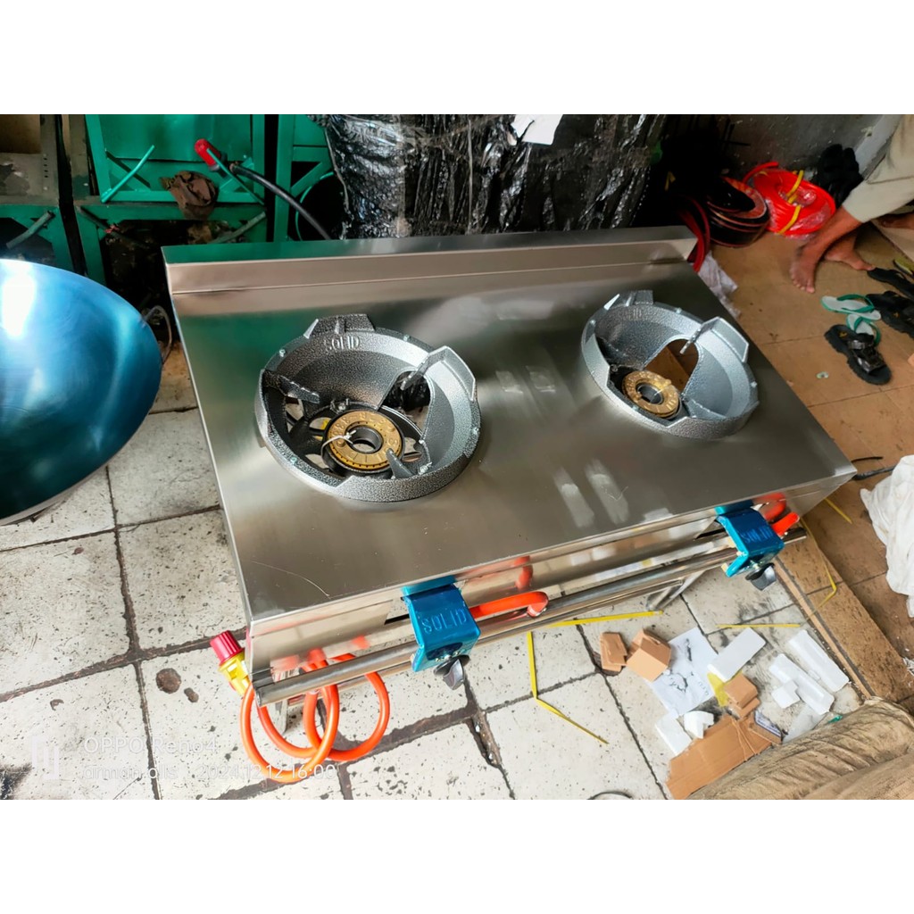 KOMPOR GAS HIGH PRESSURE MEJA STANLIS 201 / KOMPOR API BESAR 2 TUNGKU