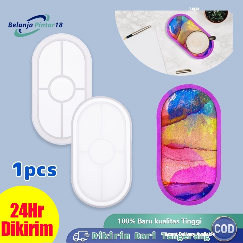 

Cetakan Resin Coaster Oval Besar Tatakan Alas Wadah Dish Plate Mold Silikon Silicone Mould
