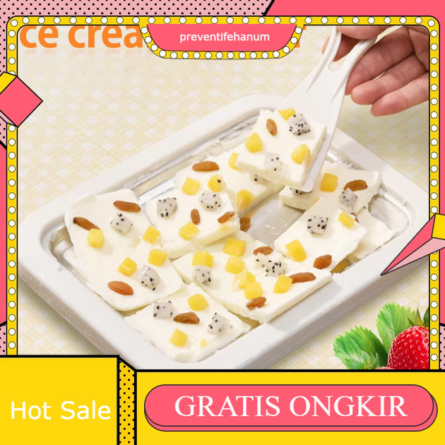 Ice Cream Roll Maker Pembuat Es Krim Gulung