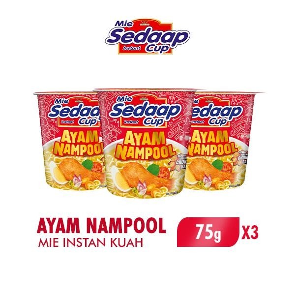 

Sedaap Mie Instan Cup Ayam Nampool 75g x3