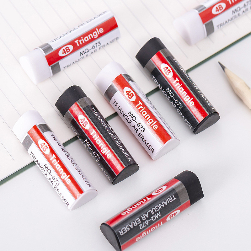 

5-20 PCS 4B Triangular Black And White Office Art Special Eraser With Less Dust Clean Student Stationery Prize Eraser