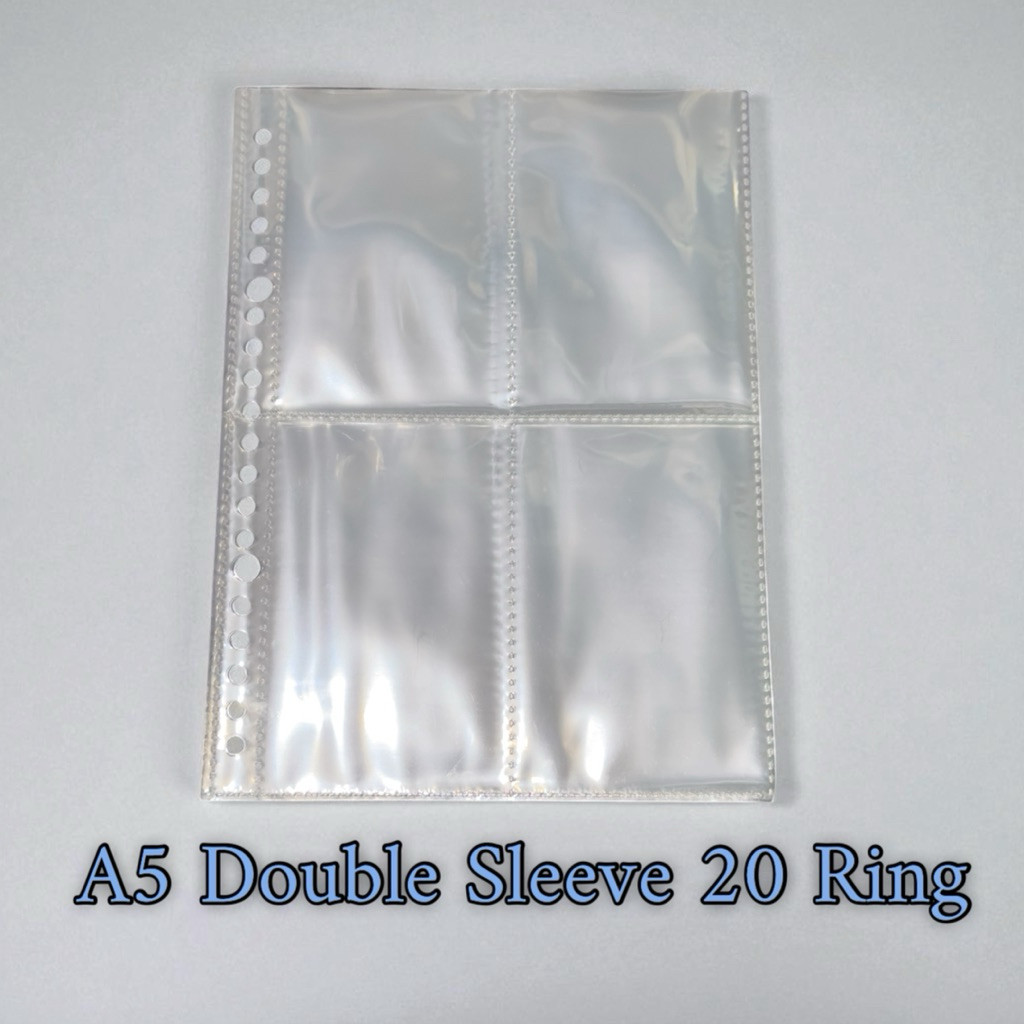 

(10 Lembar)A5 Double Sleeve Binder 20 Lubang/Ring