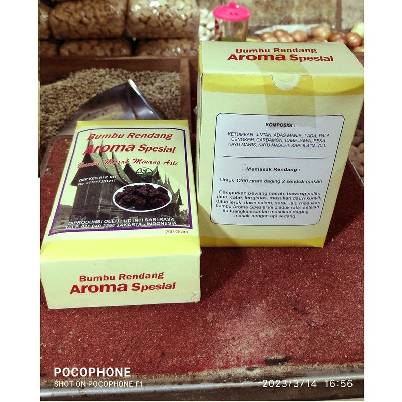 

Bumbu masakan Rendang khas Padang AROMA 1Kg (4 x 250gr)