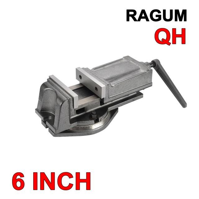 Ragum 6 Inch QH 160 mm Catok 6in Vise Bench Penjepit Meja Mesin Tanggem Putar Derajat