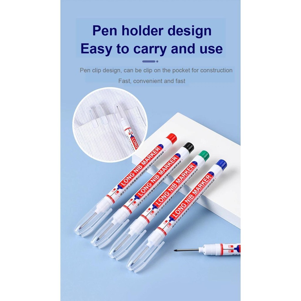 

NL Pena Marking Single Head Marker Long Nib Waterproof Green Hijau Tahan Air Panjang Pulpen Bolpen - NO.317