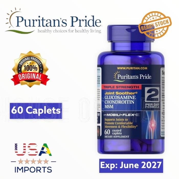 Puritan's Pride Triple Strength Glucosamine, Chondroitin, MSM Isi 90