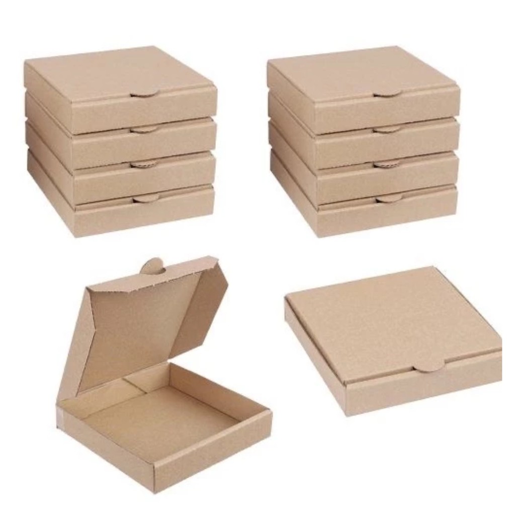 Box Pizza 22x22x5 10 pcs Kardus Kotak Dus Dos Karton Packing Packaging