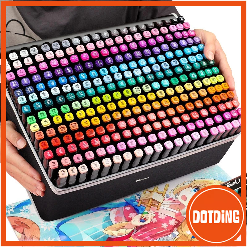 

[COD] Spidol 24/36/48/60/80/120/168 Warna Warni Set Marker Pena spidol minyak alkohol Paint Draw Hadiah Anak Perempuan Laki