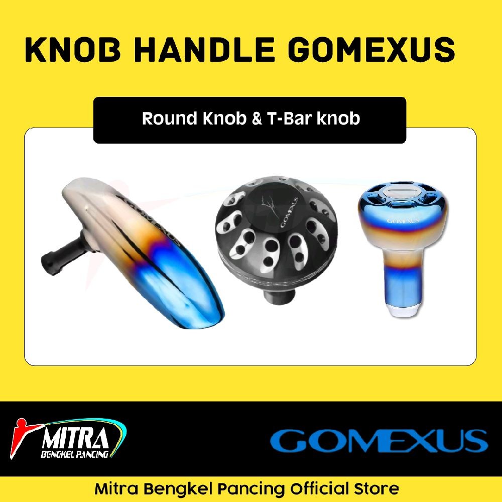 Gomexus Knob Handle Overhead Bait Casting Spinning Knob Bulat Knob T-Bar Original Aksesoris Reel Pan