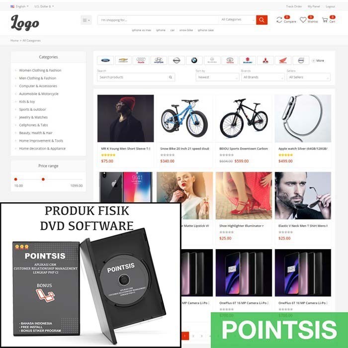 Software Untuk Source Aplikasi Marketplace CMS Laravel PHP