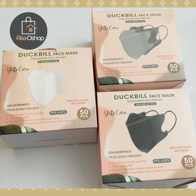 RISAOSHOP - MASKER DUCKBILL YNB CARE ISI 50/ MASKER YNB CARE DUCKBILL