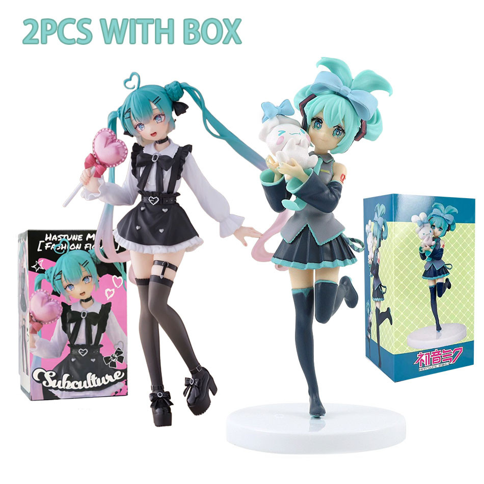21cm Sexy Girl Hatsune Miku Anime Figure Fashion Subclture Miku Action Figure  Gift PVC Collection M