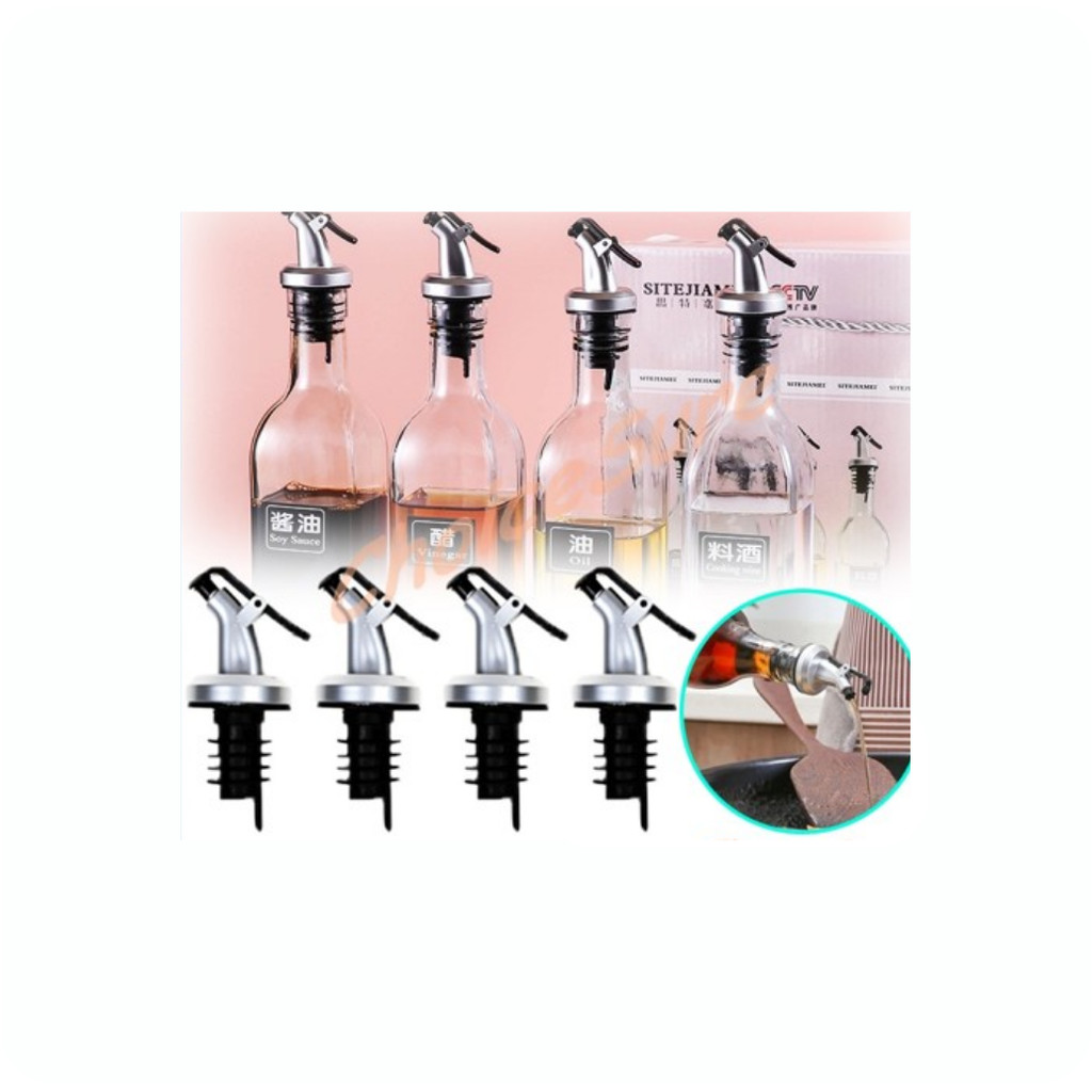 Rapi, Higienis Tutup Botol Serbaguna Tutup Kaca Botol Minyak Kecap Sirup Silver Simpel & Unik